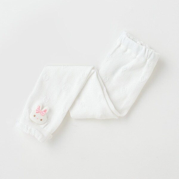 ウサギマスコットつきハートフロート柄レギンス【日本製】