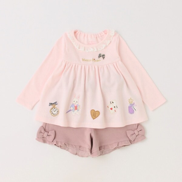 アリスモチーフ刺しゅうチュニック＆ショートパンツセット
