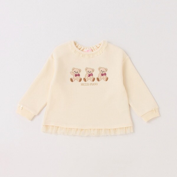 クマアップリケ　トレーナー