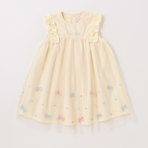 チュール刺しゅうワンピース