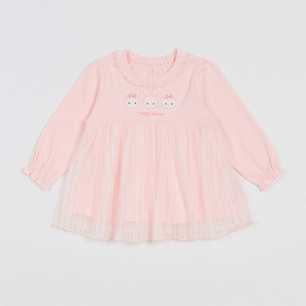 ウサギアップリケ　長袖チュニック