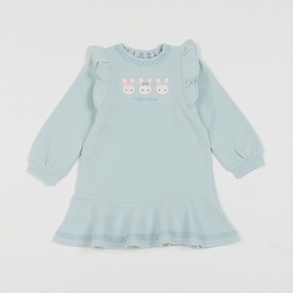 ウサギアップリケ　カットワンピース