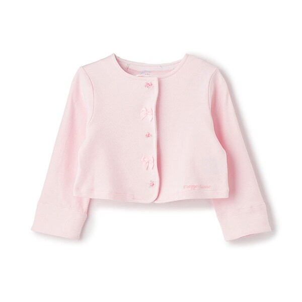 バラ刺繍　カットソーカーディガン