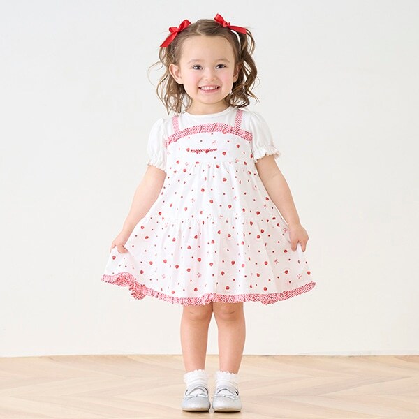 いちご柄チュニックワンピ＆ブルマセット