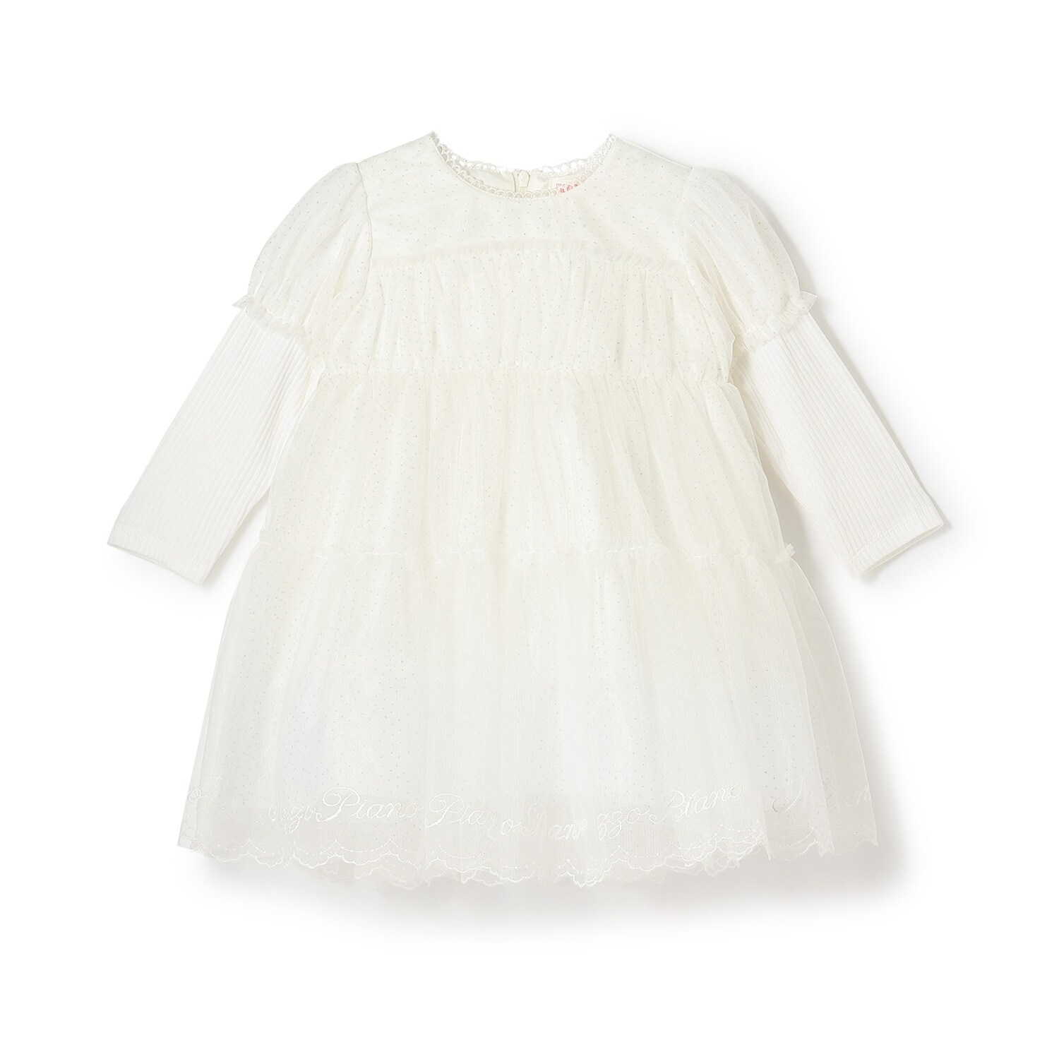 メゾピアノロゴ刺しゅうチュールワンピース＆ブルマセット