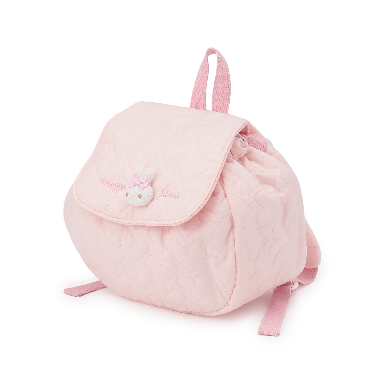 ウサギマスコットつき　ハートキルトリュック