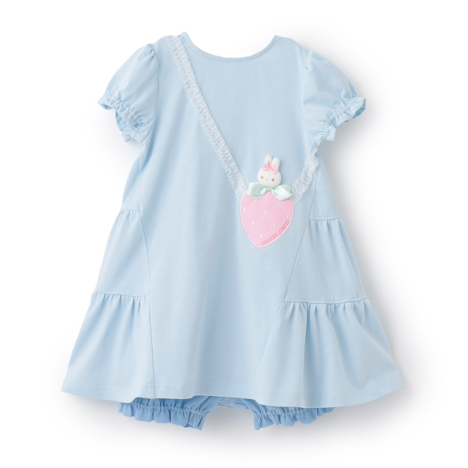 ウサギマスコット付　ティアードワンピース＆ブルマセット