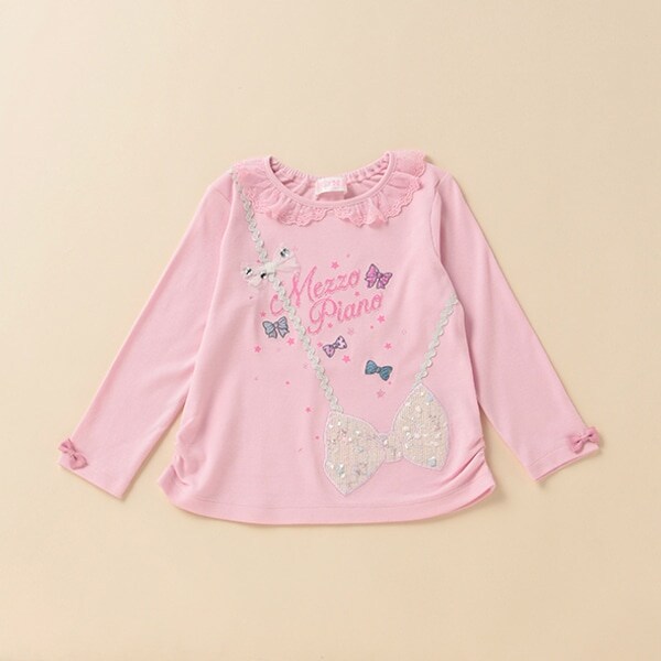 リボンポシェット風Tシャツ