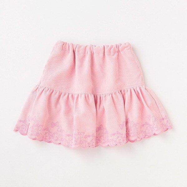 【人気商品再入荷】【直営店で取り扱い無し】スカラップ刺しゅうスカート