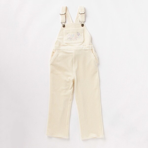 【人気商品再入荷】【直営店で取り扱い無し】 ユニコーン刺しゅう入りコーデュロイオーバーオール