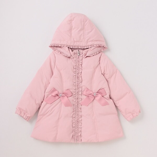 【人気商品再入荷】【直営店で取り扱い無し】リボンつきロングダウンブルゾン