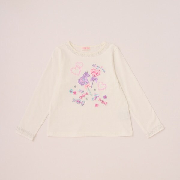 【人気商品再入荷】【直営店で取り扱い無し】ユニコーンキャンディ刺しゅう長袖Ｔシャツ