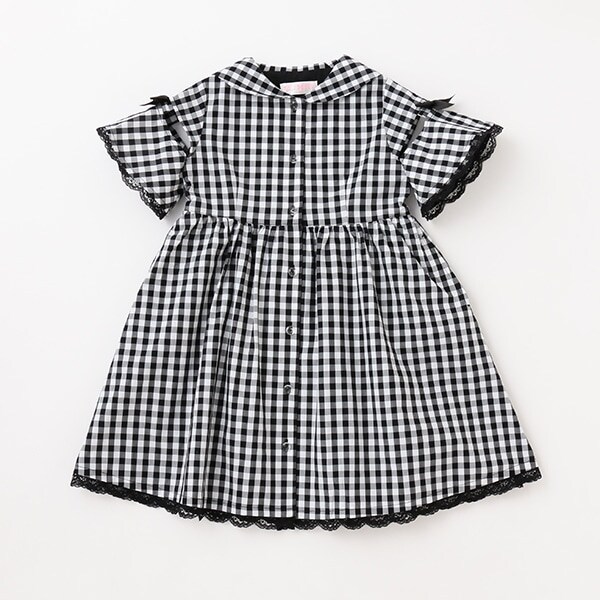 【人気商品再入荷】【直営店で取り扱い無し】ギンガムチェックセーラーカラー　ワンピース