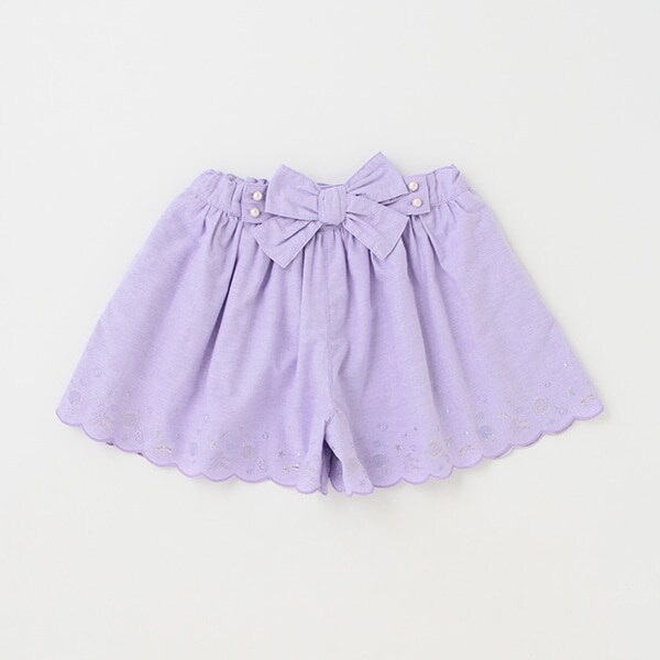 【人気商品再入荷】【直営店で取り扱い無し】シェルスカラップ刺しゅうキュロットスカート