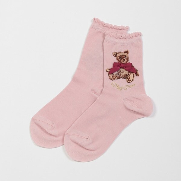 【人気商品再入荷】【直営店で取り扱い無し】クマチャン　クルーソックス【日本製】