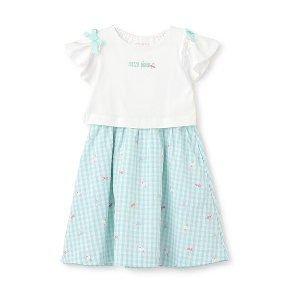 【人気商品再入荷】【直営店で取り扱い無し】ギンガムスウィーツドッキングワンピース