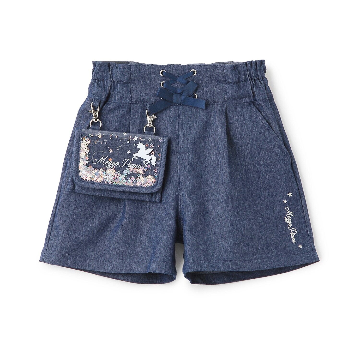 【人気商品再入荷】【直営店で取り扱い無し】キラキラ移動ポケットつき　ショートパンツ