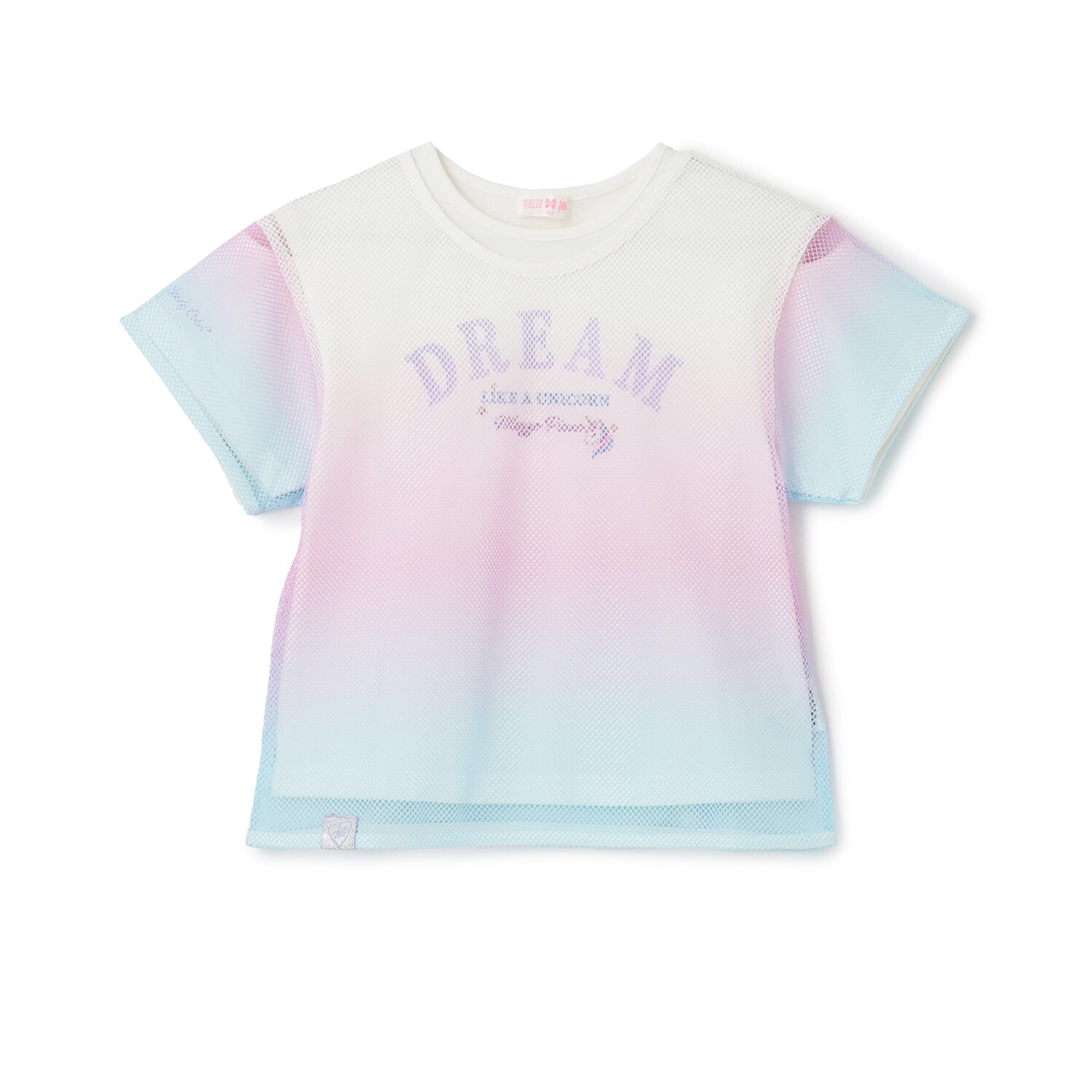 【人気商品再入荷】【直営店で取り扱い無し】グラデーションメッシュ　レイヤードTシャツ