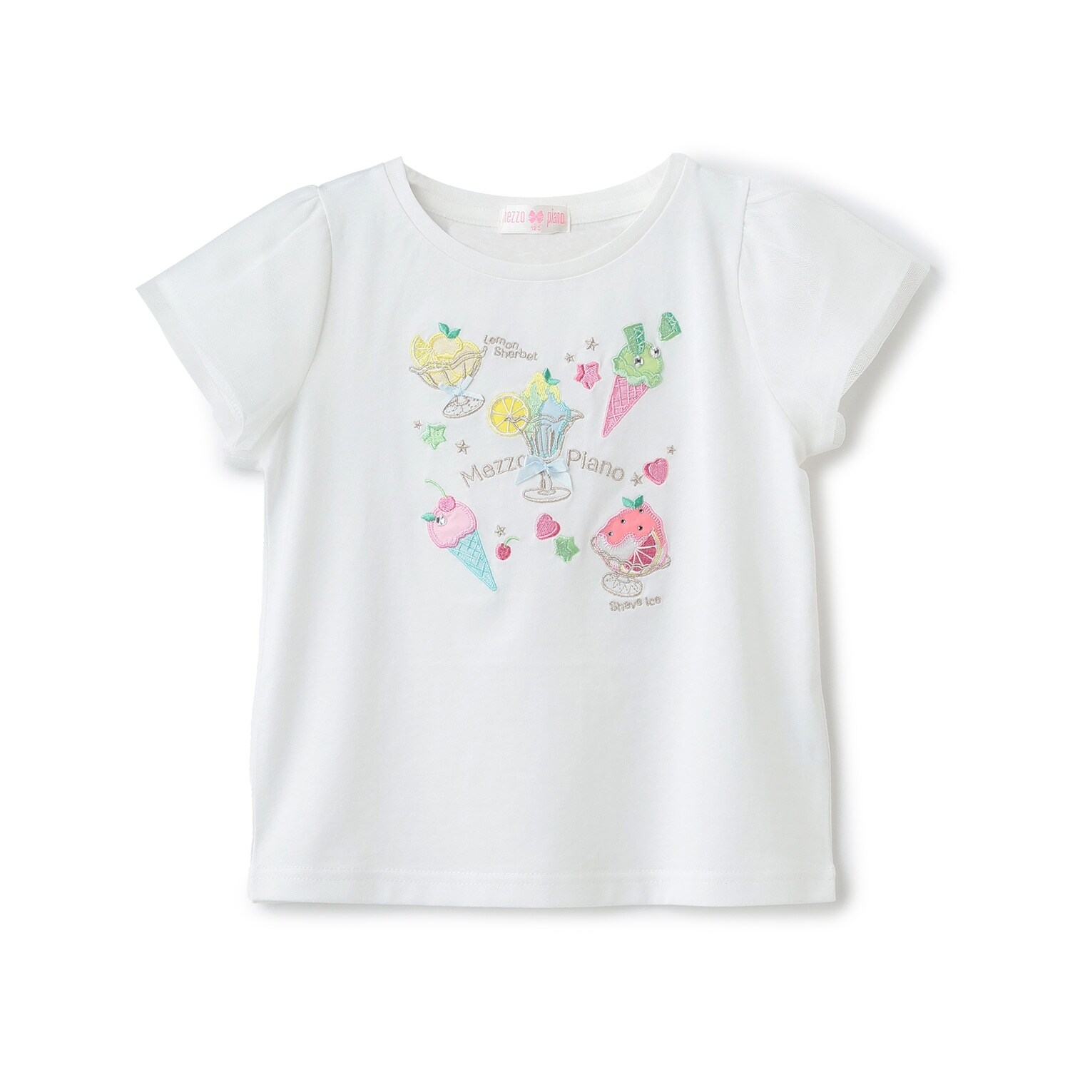 【人気商品再入荷】【直営店で取り扱い無し】フルーツシャーベットアップリケ　半袖Tシャツ