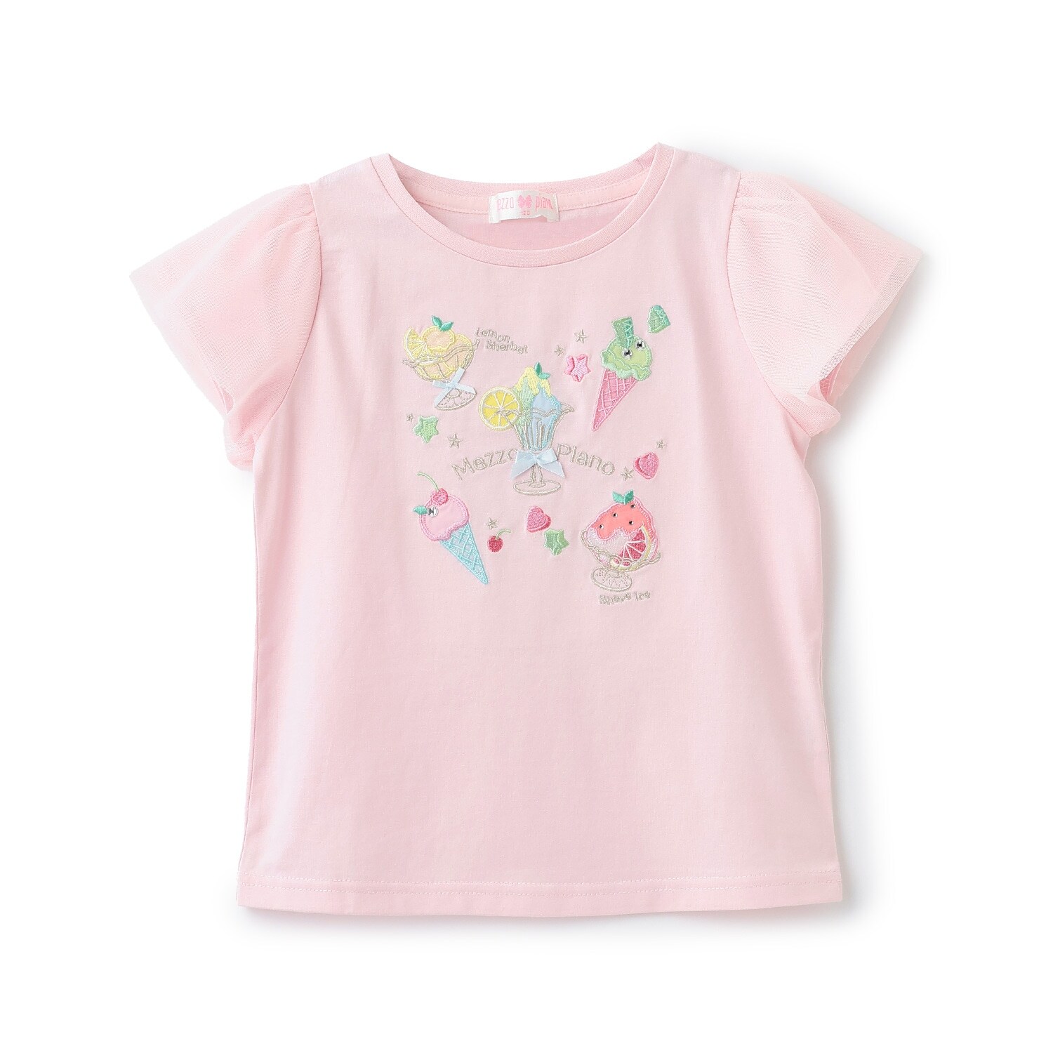 【人気商品再入荷】【直営店で取り扱い無し】フルーツシャーベットアップリケ　半袖Tシャツ