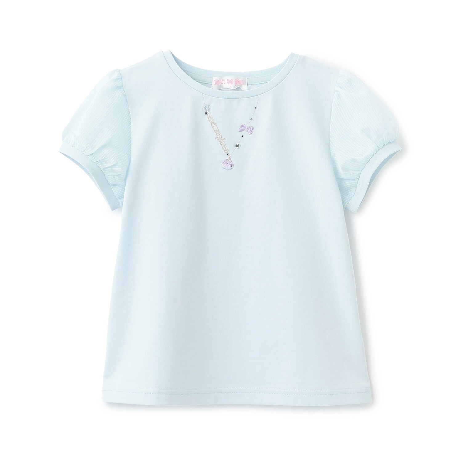 【人気商品再入荷】【直営店で取り扱い無し】ネックレス刺しゅう　半袖Tシャツ