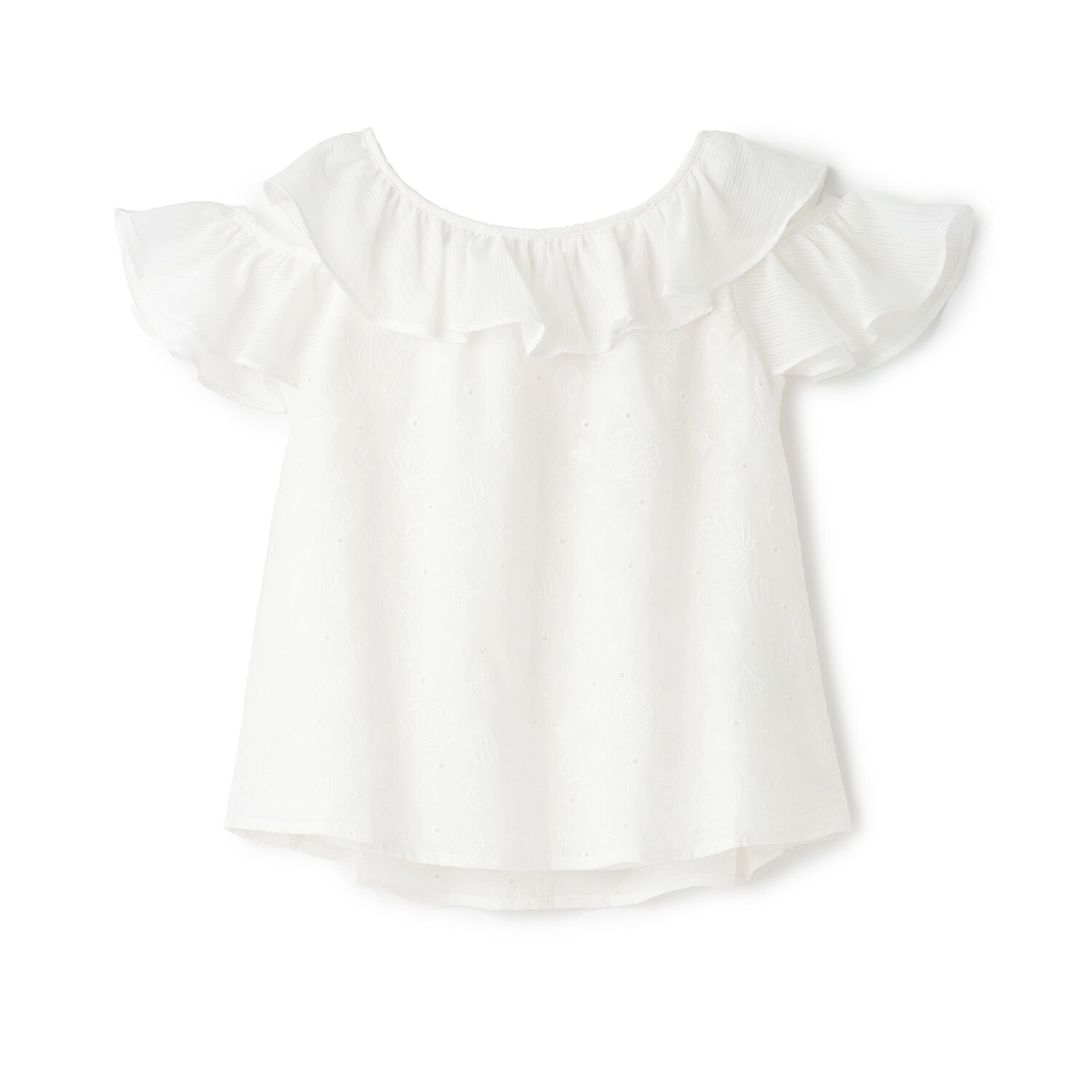 【人気商品再入荷】【直営店で取り扱い無し】シェル柄レースチュニック