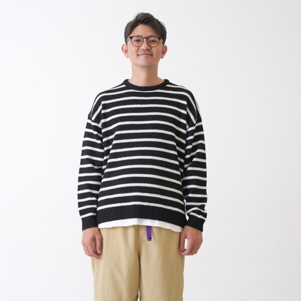 【親子リンク】洗濯機可 Dad裾レイヤードニット