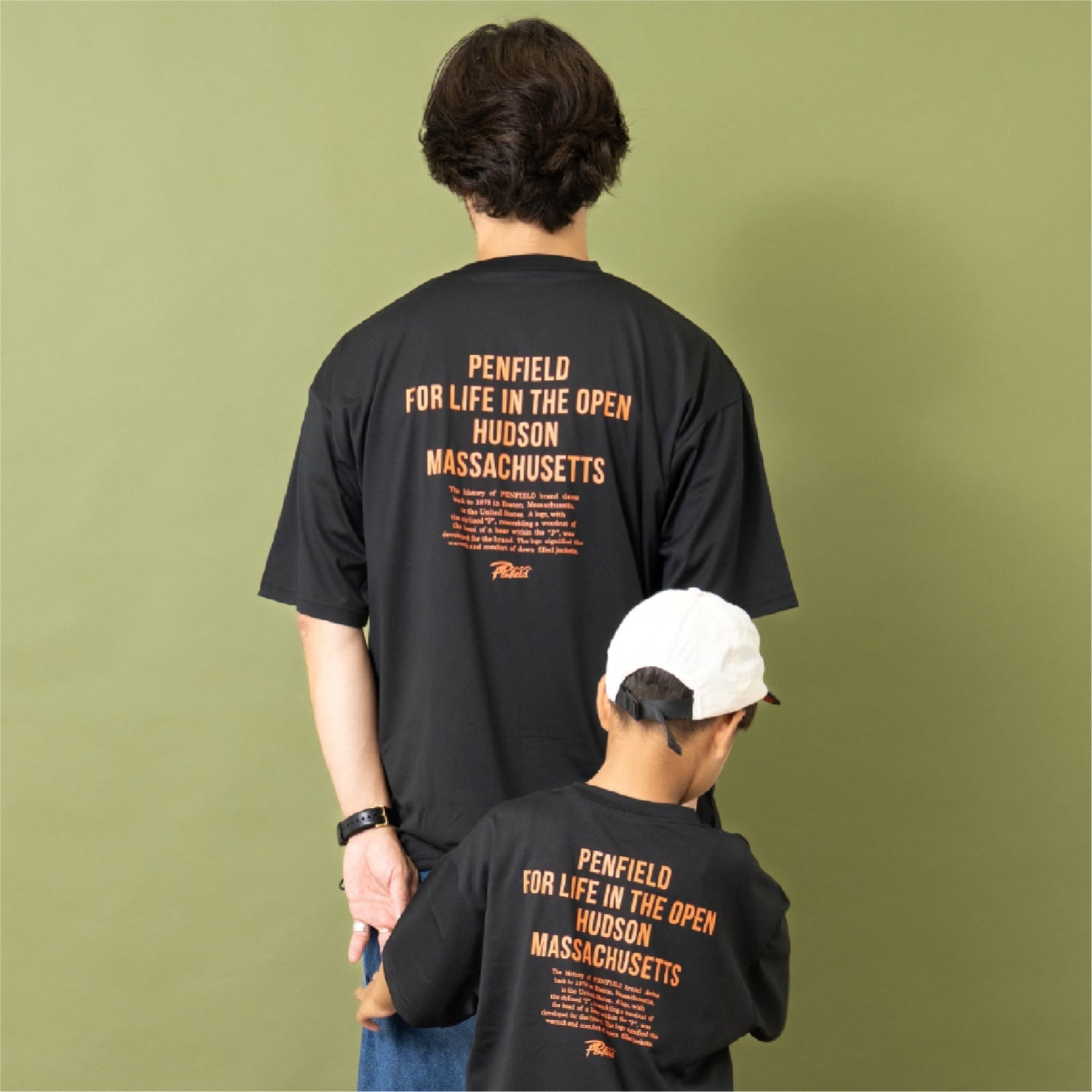 【Penfield】【親子リンク】【接触冷感】DADメッセージロゴバックBIG Tシャツ