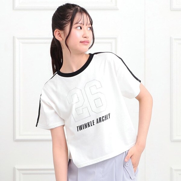 ラインストーンナンバリングTシャツ