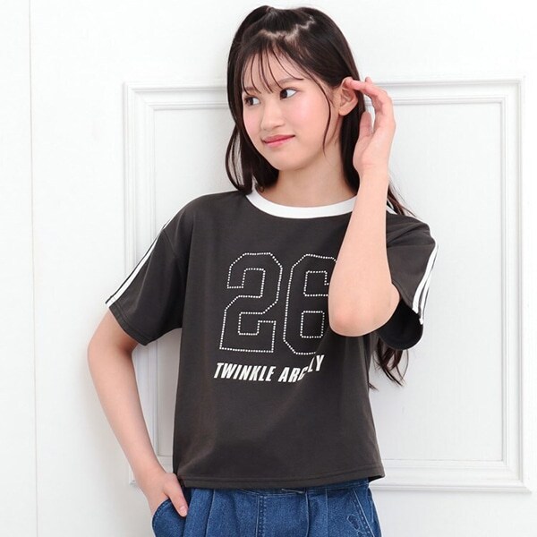 ラインストーンナンバリングTシャツ