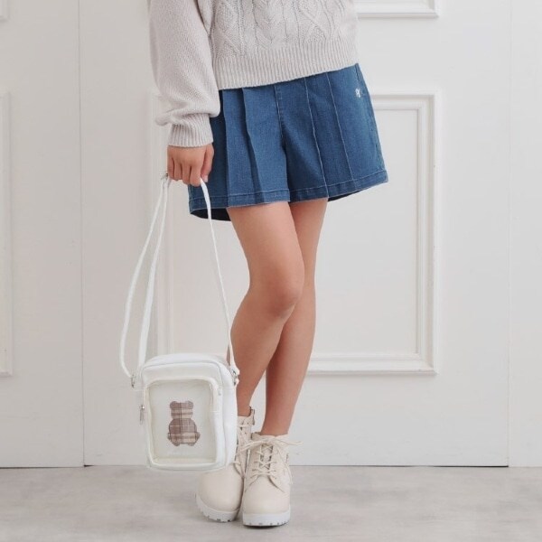 バックルハイウエストショートパンツ