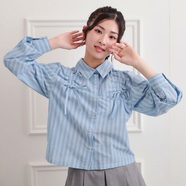 ショルダードロストリボンシャツ