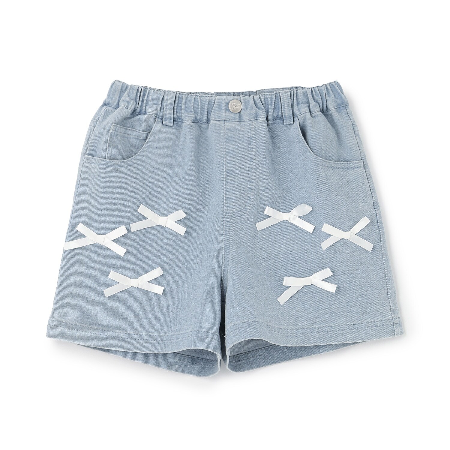 リボンデニムショートパンツ