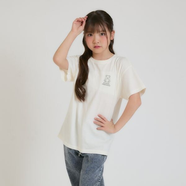 【デイリープライス】サークルロゴ発砲くまちゃん半袖T