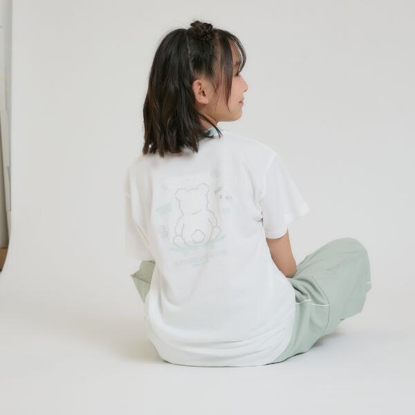 【デイリープライス】箔プリントスケボーくまちゃん半袖Tシャツ