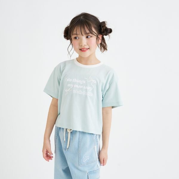 【デイリープライス】リボンリンガー半袖Tシャツ