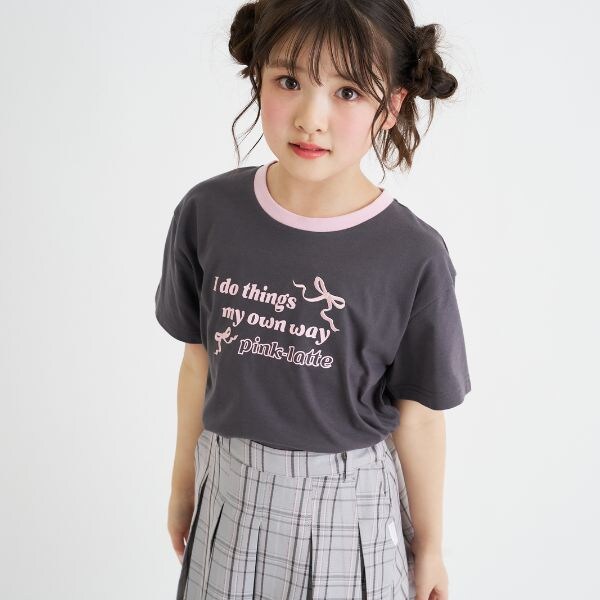 【デイリープライス】リボンリンガー半袖Tシャツ