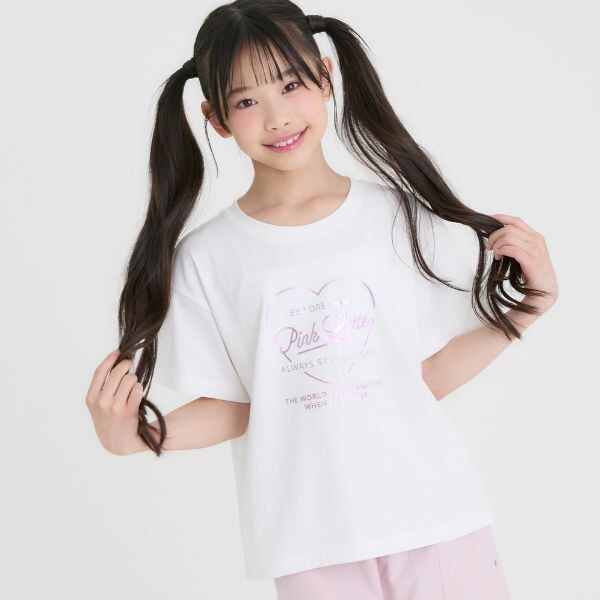 【別注】ハートロゴ箔プリントTシャツ