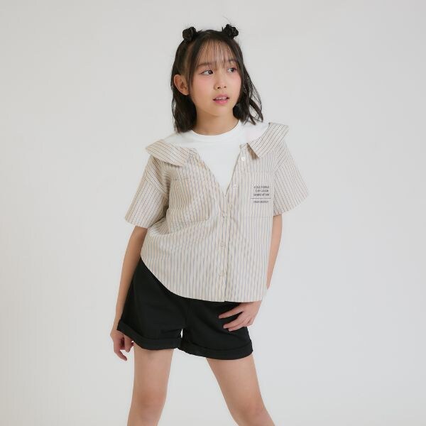 シャツドッキング半袖プルオーバー