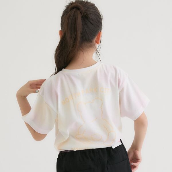 【接触冷感】タイダイ柄くまちゃんTシャツ