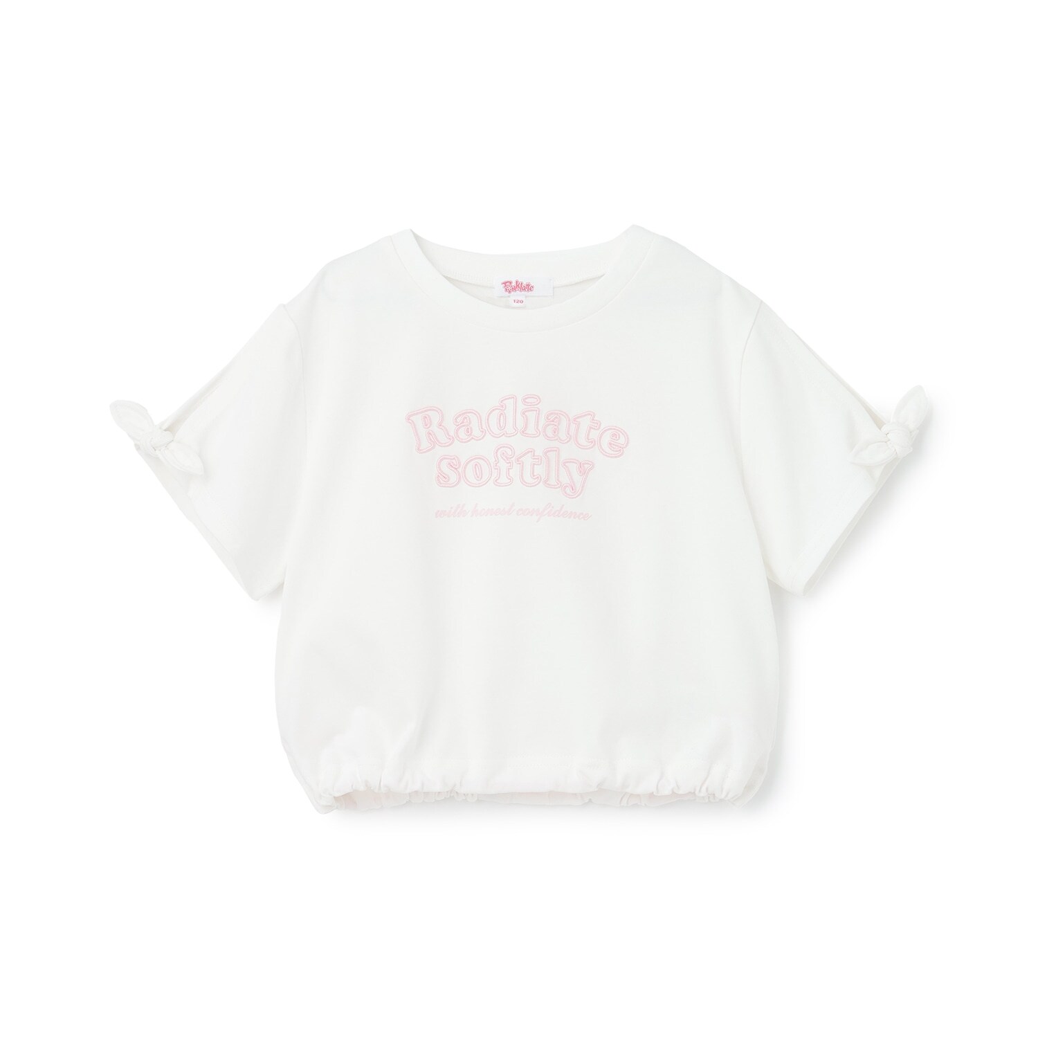 【接触冷感】袖あきリボン半袖Tシャツ