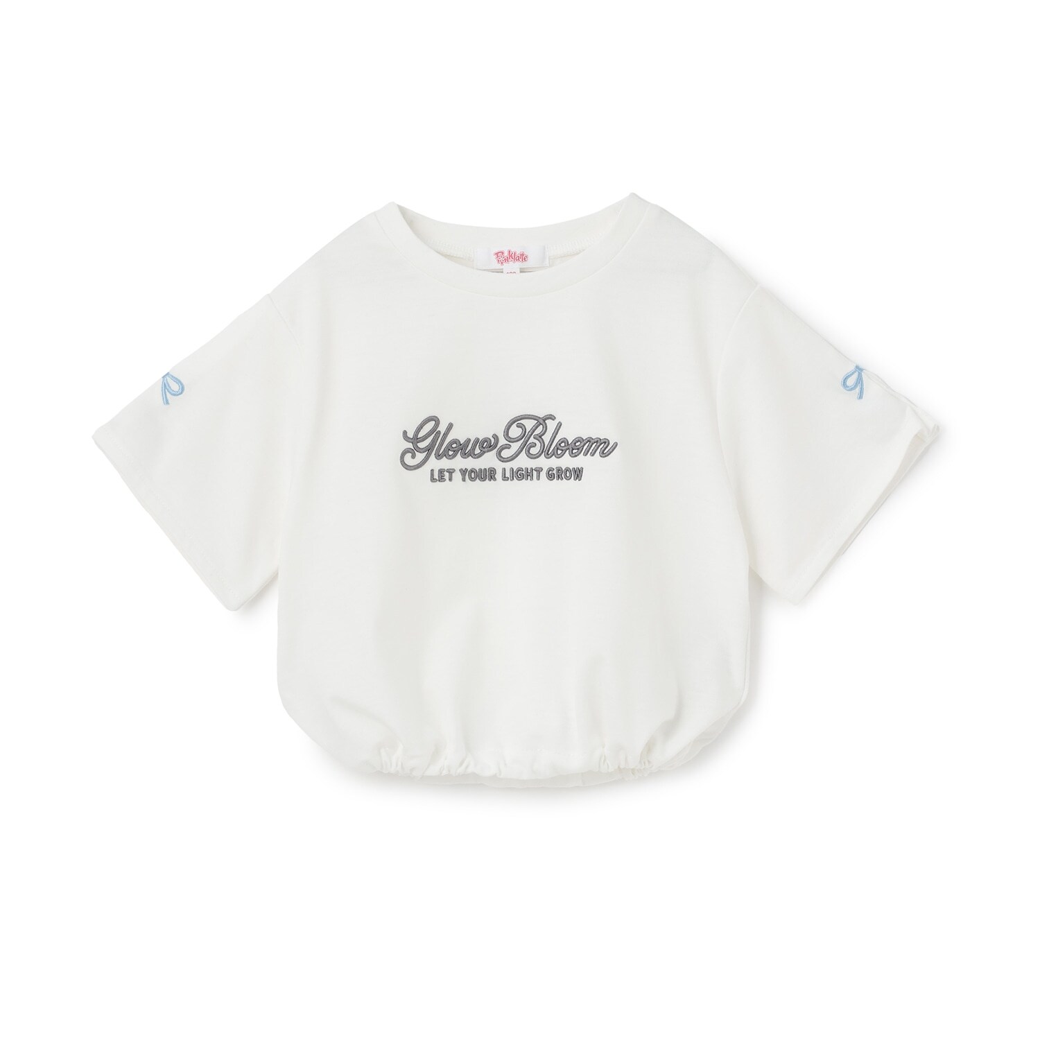 裾ドロストりぼんタック半袖Tシャツ2