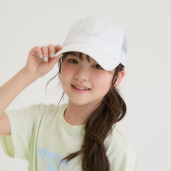 リボンストーンメッシュキャップ