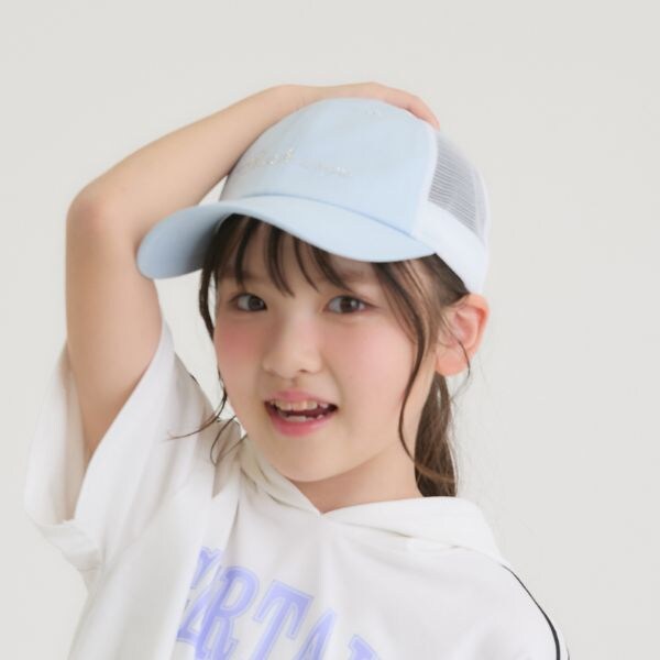 リボンストーンメッシュキャップ