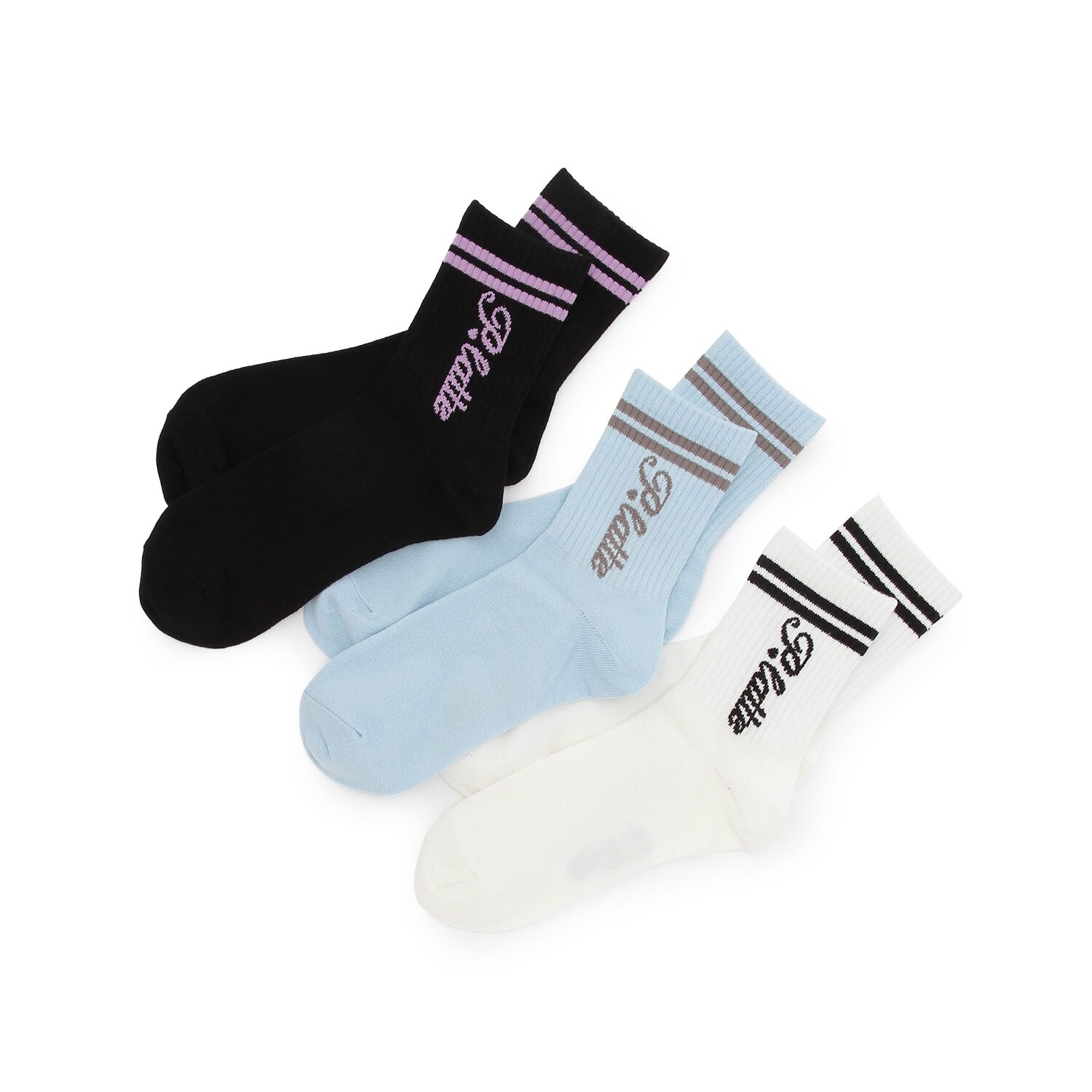 【3足セット】2本ラインソックス