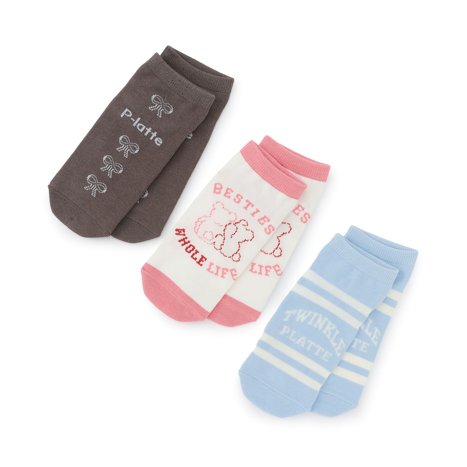 【3足セット】くるぶし丈ソックス