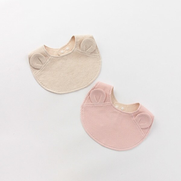 【スタイ】【La Stella】 くま耳つきスタイ2枚セット