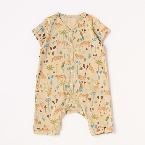 【カーバーオール/ロンパース】【オーシャン＆グラウンド】半袖ロンパスAnimal Resort