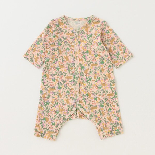 【カーバーオール/ロンパース】【オーシャン＆グラウンド】長袖ロンパス Wild Rabbit