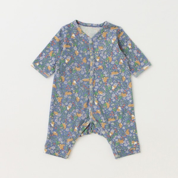 【カーバーオール/ロンパース】【オーシャン＆グラウンド】長袖ロンパス Wild Rabbit